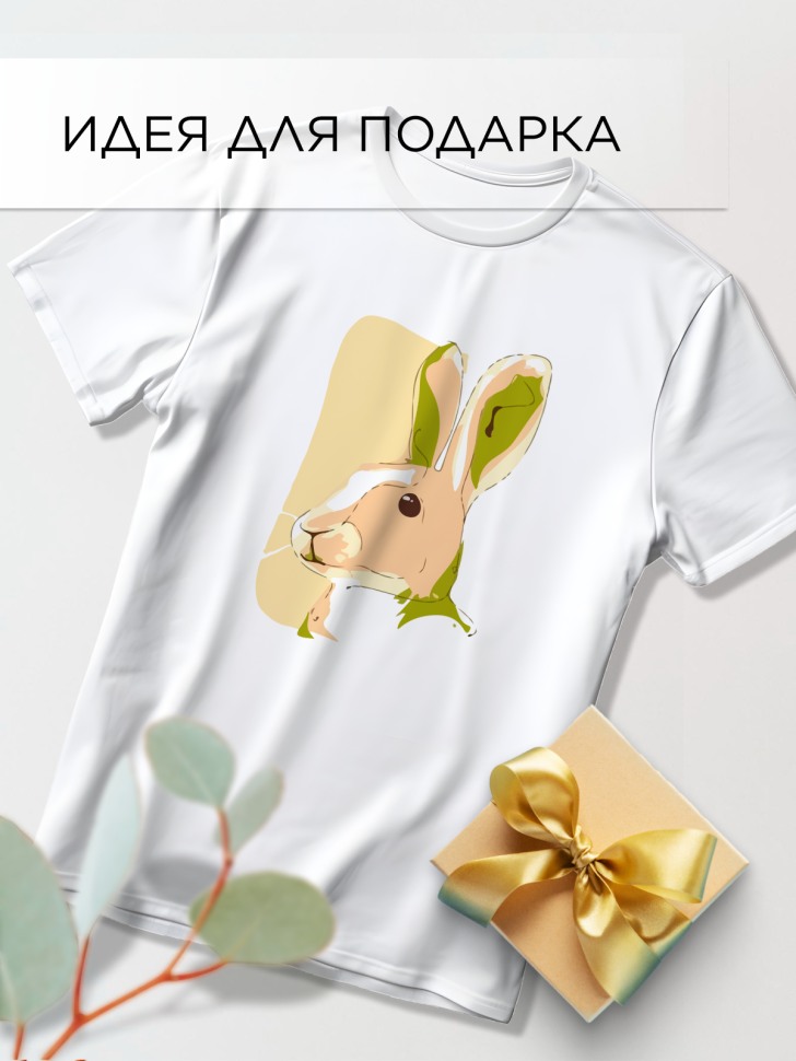 Футболка оверсайз с принтом Заяц