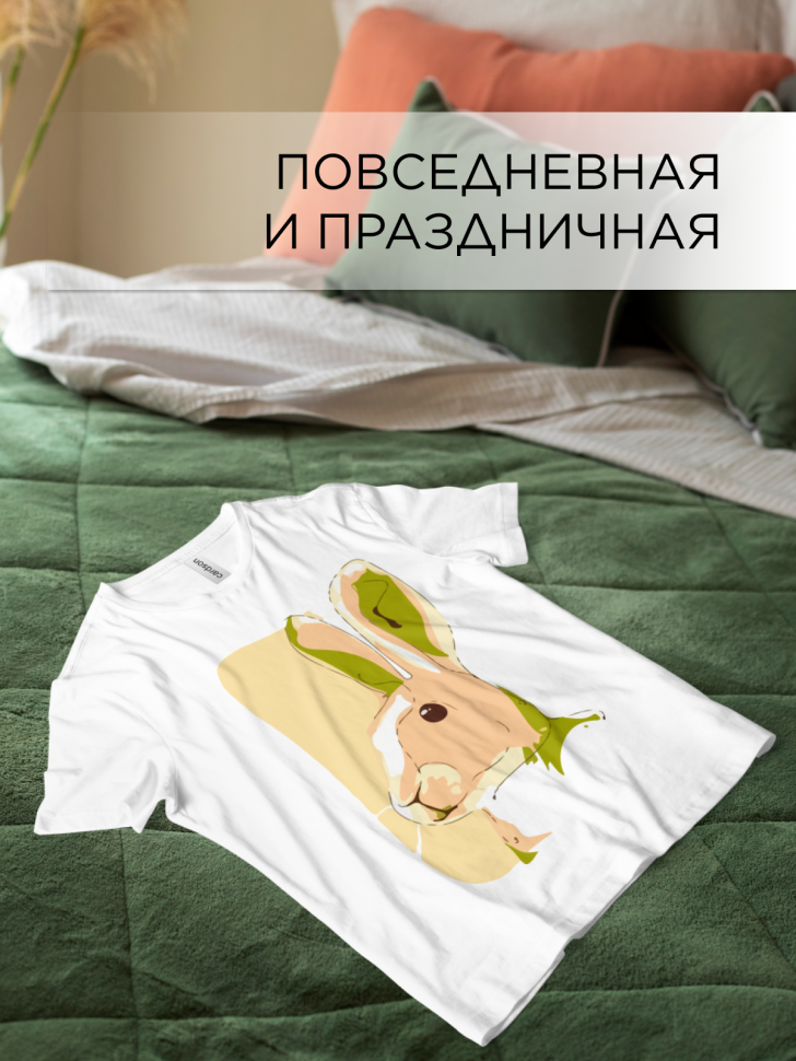 Футболка оверсайз с принтом Заяц