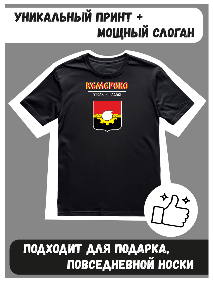 Футболка оверсайз с гербом Кемерово 2