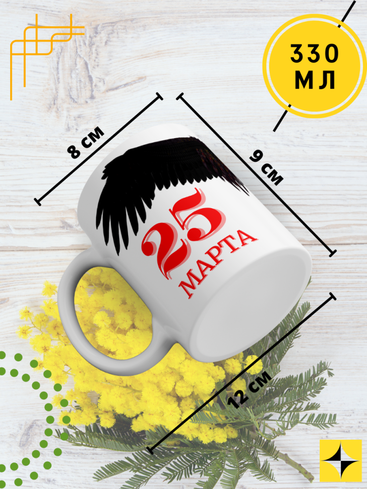 Кружка керамическая сувенир с принтом подарок на День ангела