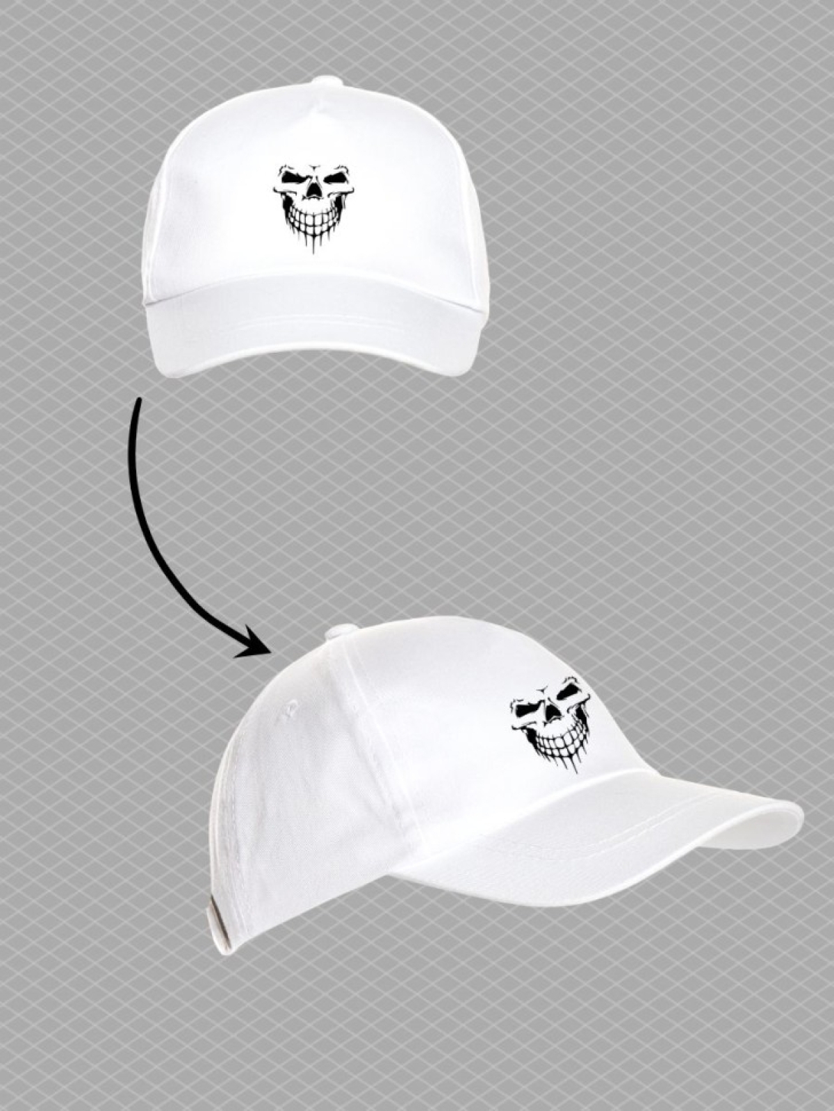 Бейсболка с принтом скелет в шляпе мужская кепка на охоту ры