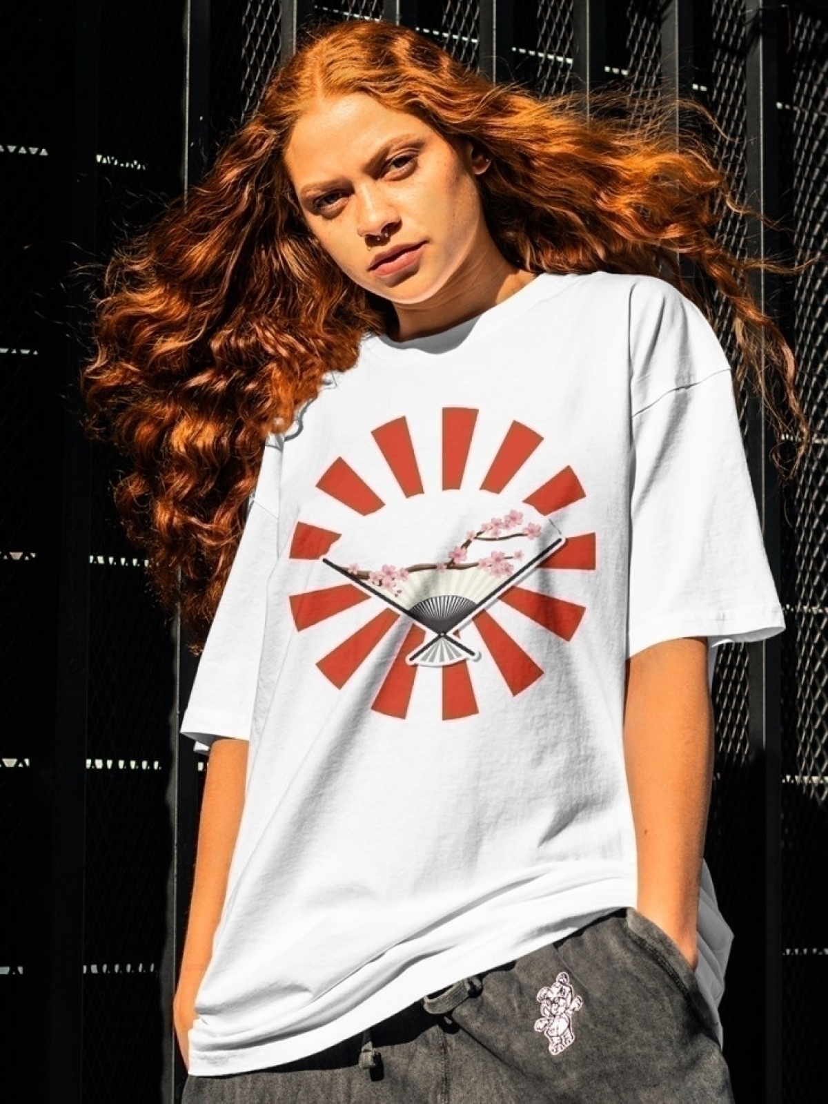 Футболка оверсайз с принтом Япония 1 Футболка оверсайз с принтом Япония 1