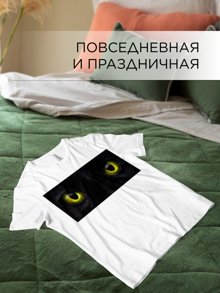 Футболка оверсайз с принтом Глаза кошки