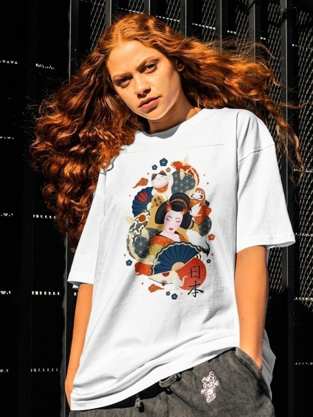 Футболка оверсайз с принтом Япония 2 Футболка оверсайз с принтом Япония 2