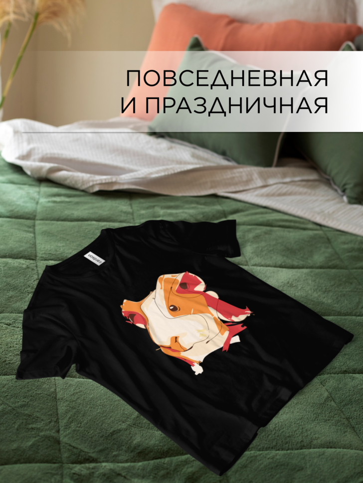 Футболка оверсайз с принтом Свинка морская