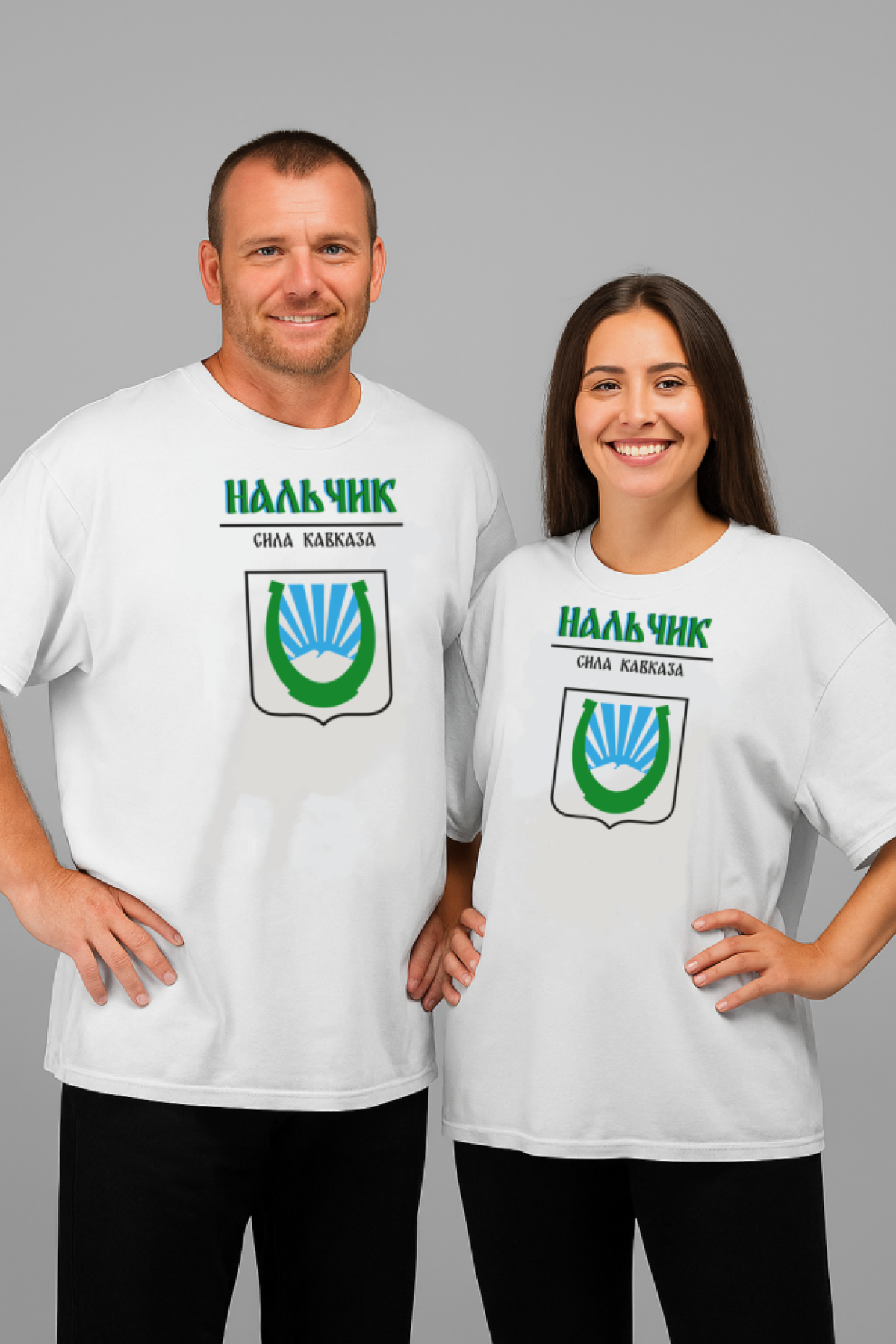 Футболка оверсайз с гербом Нальчик 1