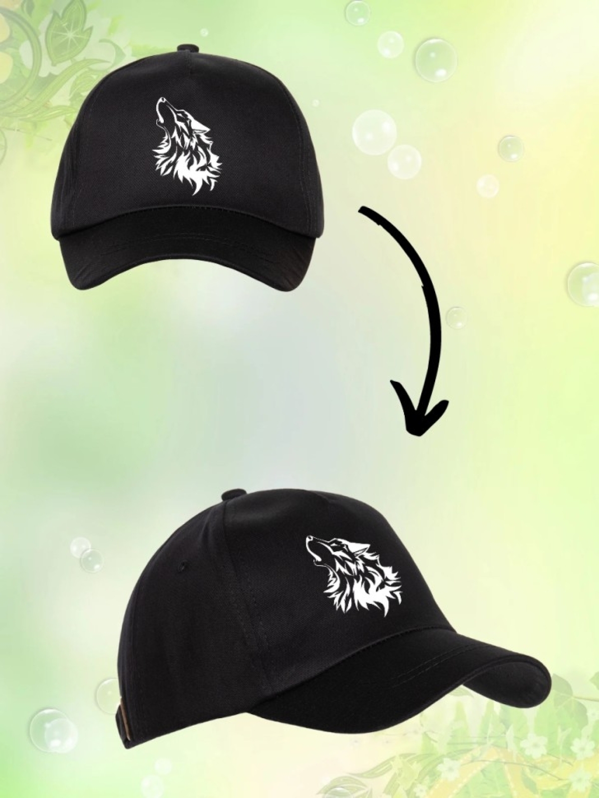 Бейсболка с принтом волк мужская кепка на охоту рыбалку для Бейсболка с принтом волк мужская кепка на охоту рыбалку для