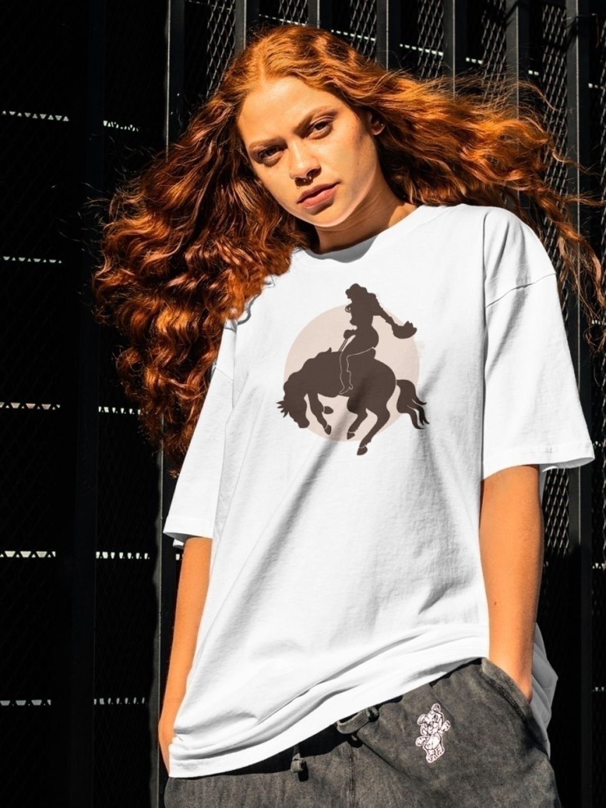 Футболка оверсайз с принтом лошадь 2 Футболка оверсайз с принтом лошадь 2