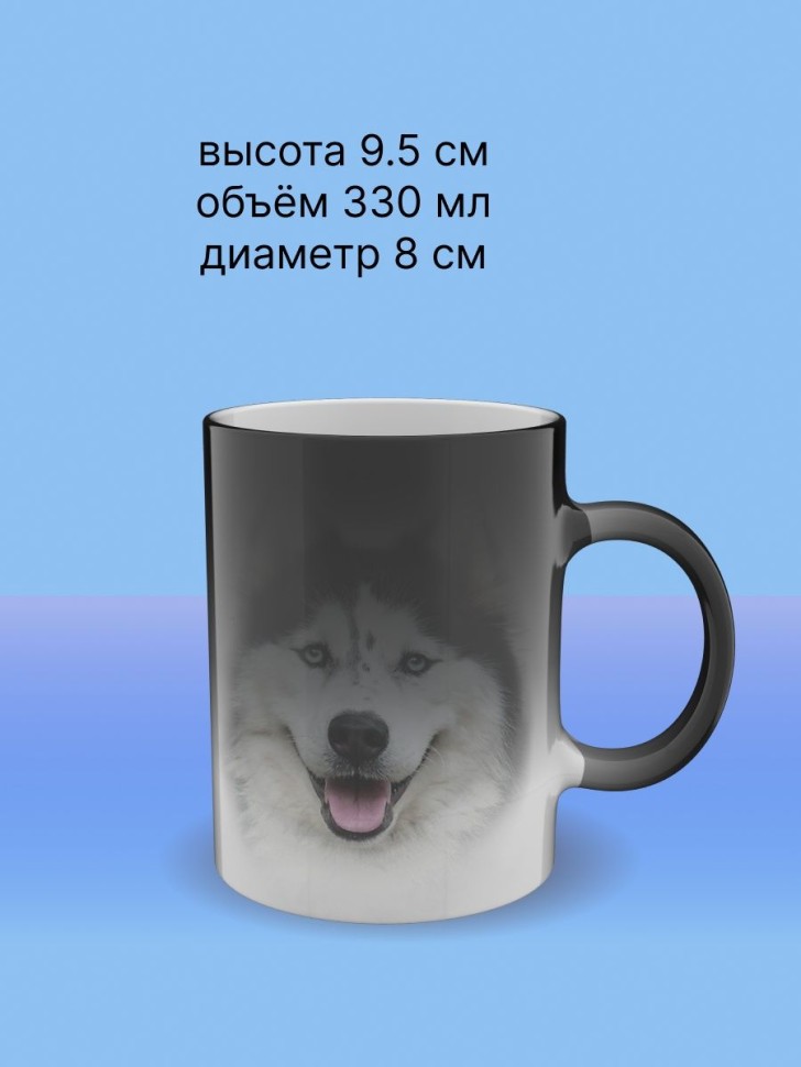 Кружка хамелеон керамическая для чая с принтом, Svipik