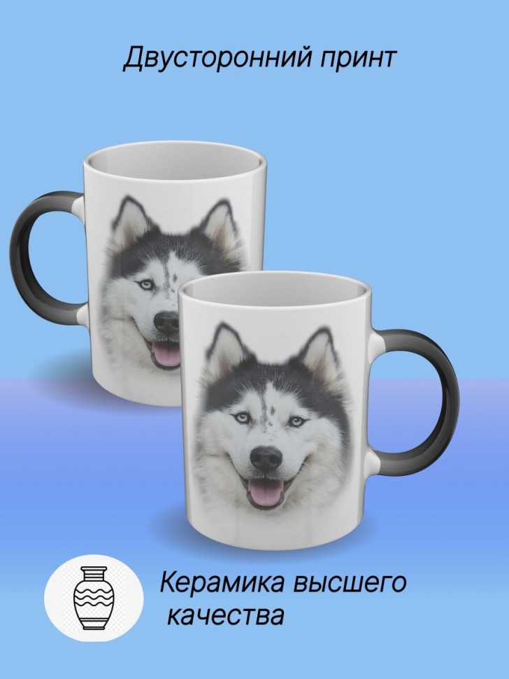 Кружка хамелеон керамическая для чая с принтом, Svipik