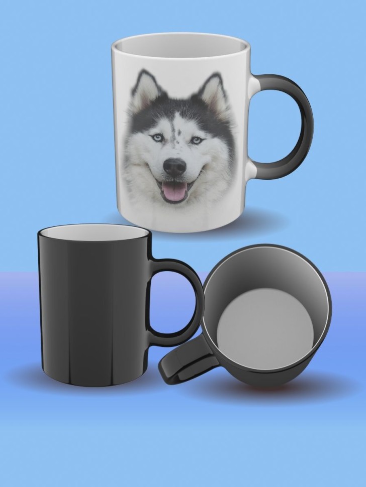 Кружка хамелеон керамическая для чая с принтом, Svipik