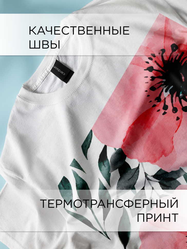 Футболка оверсайз универсальная с принтом Маки