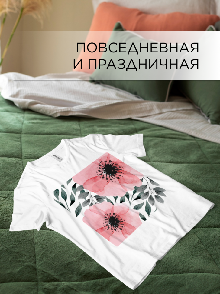 Футболка оверсайз универсальная с принтом Маки