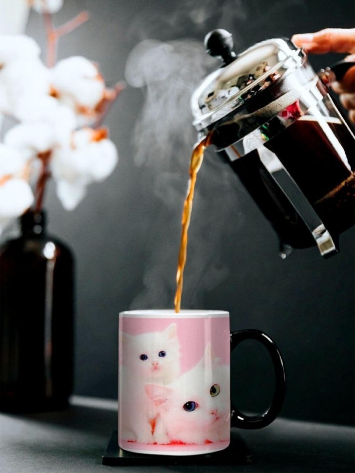 Кружка хамелеон Кошка котенок Кружка хамелеон Кошка котенок