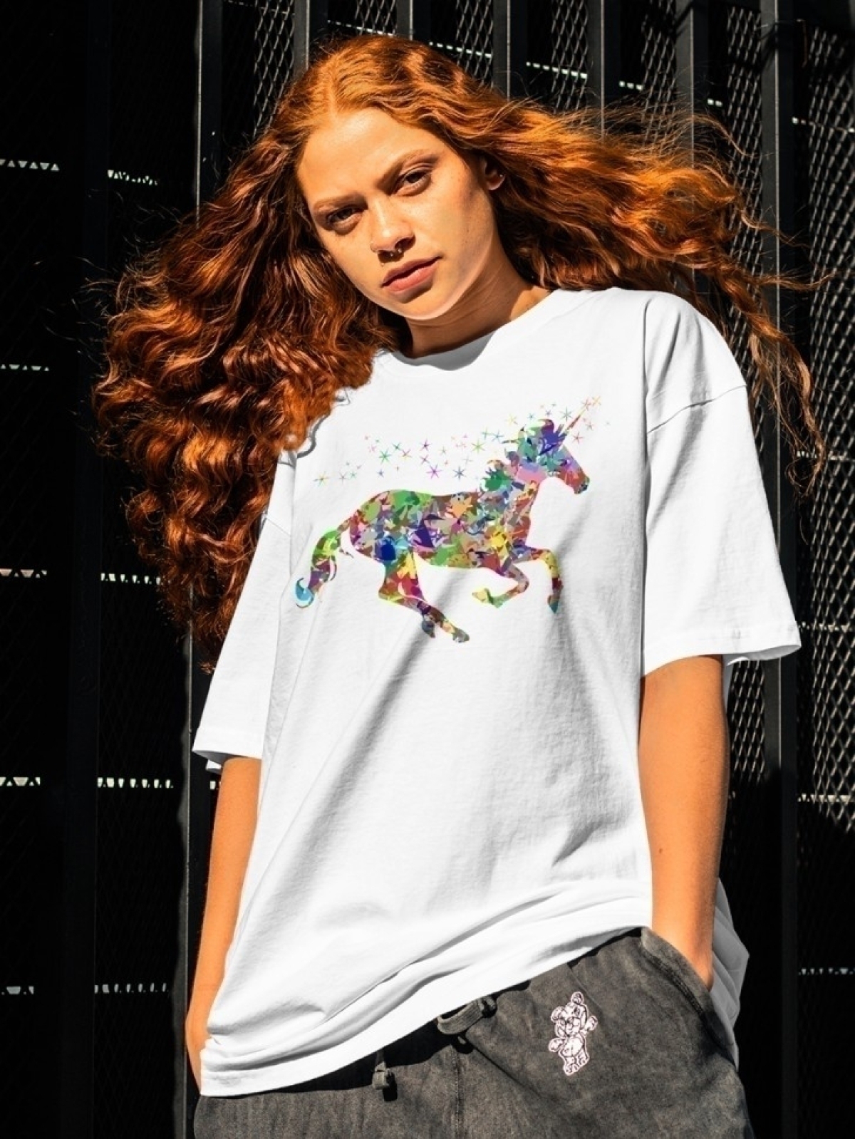 Футболка оверсайз с принтом лошадь 3 Футболка оверсайз с принтом лошадь 3