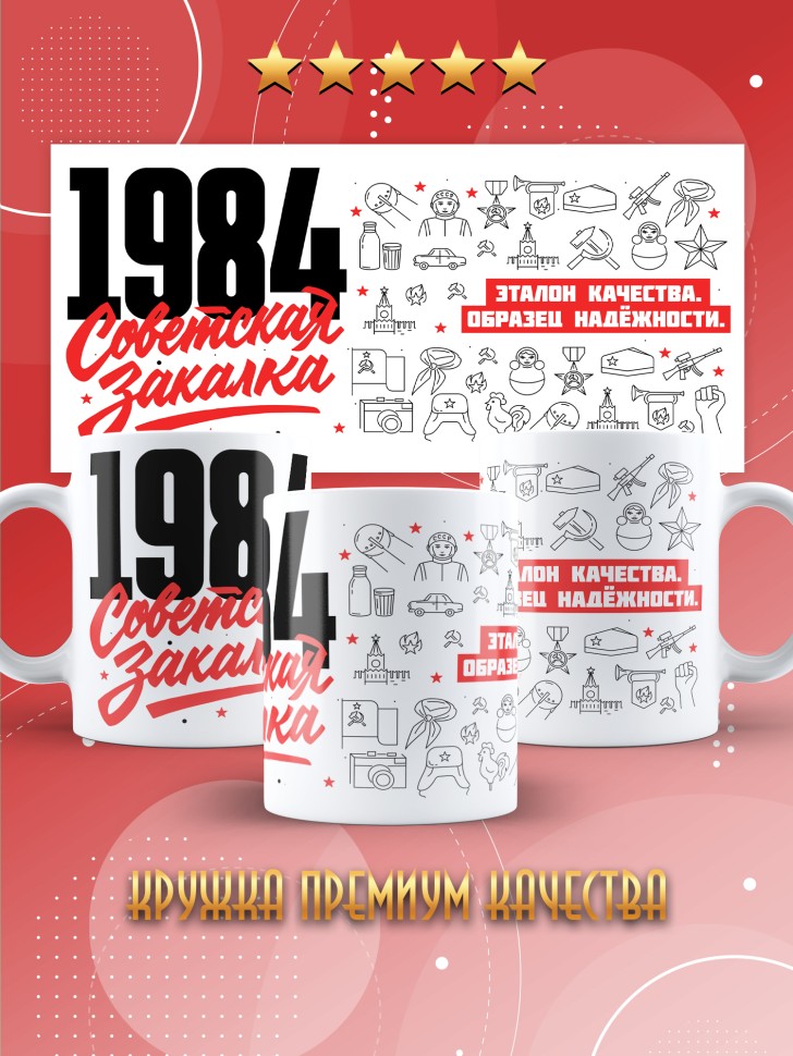 Кружка керамическая с принтом в подарок на день рождения 