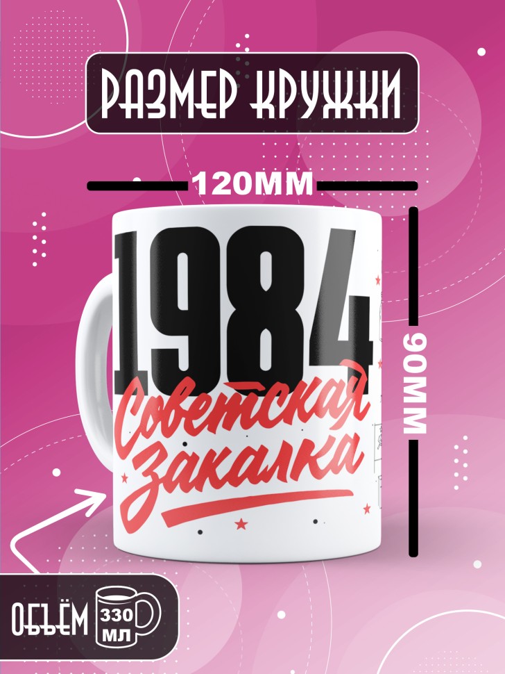Кружка керамическая с принтом в подарок на день рождения 