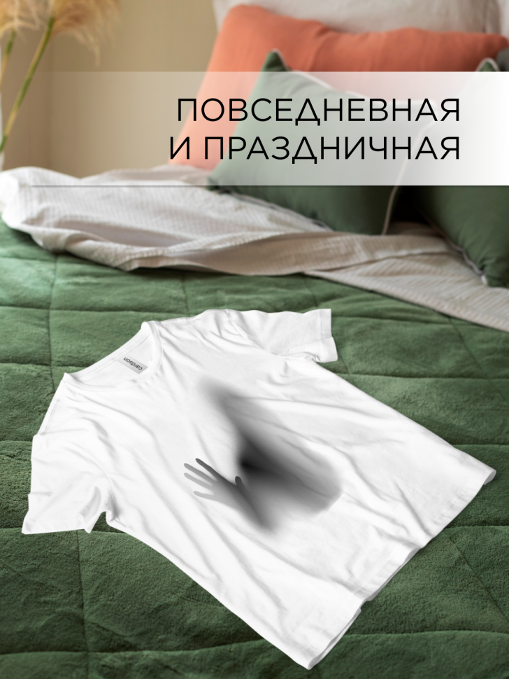 Футболка оверсайз с принтом Тени белая