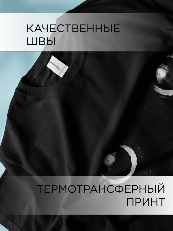 Футболка оверсайз универсальная с принтом Кот