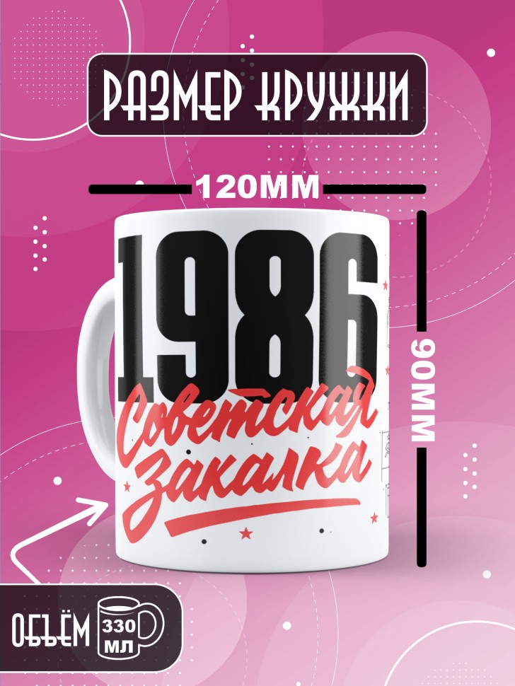 Кружка керамическая с принтом в подарок на день рождения 