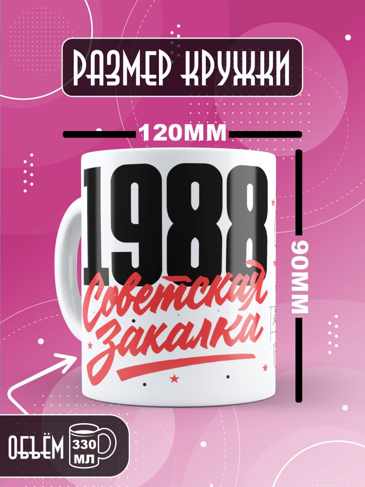 Кружка керамическая с принтом в подарок на день рождения