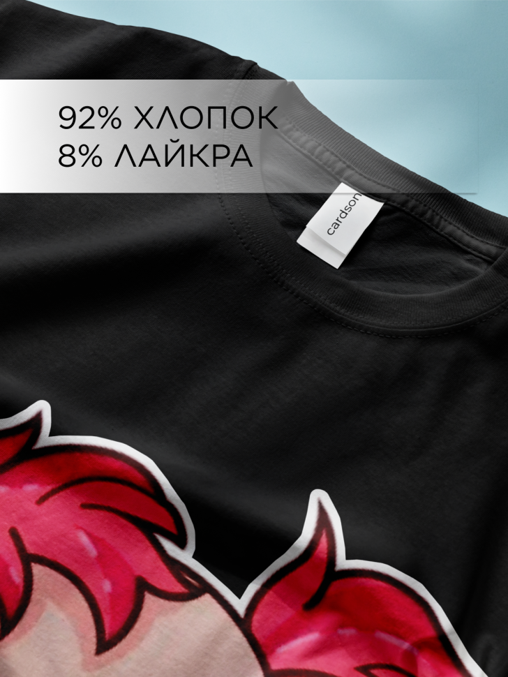 Футболка оверсайз с принтом Единорожка гимнастика