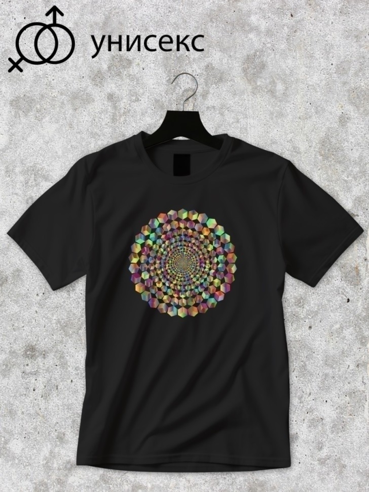 Футболка оверсайз принтом кубики 1