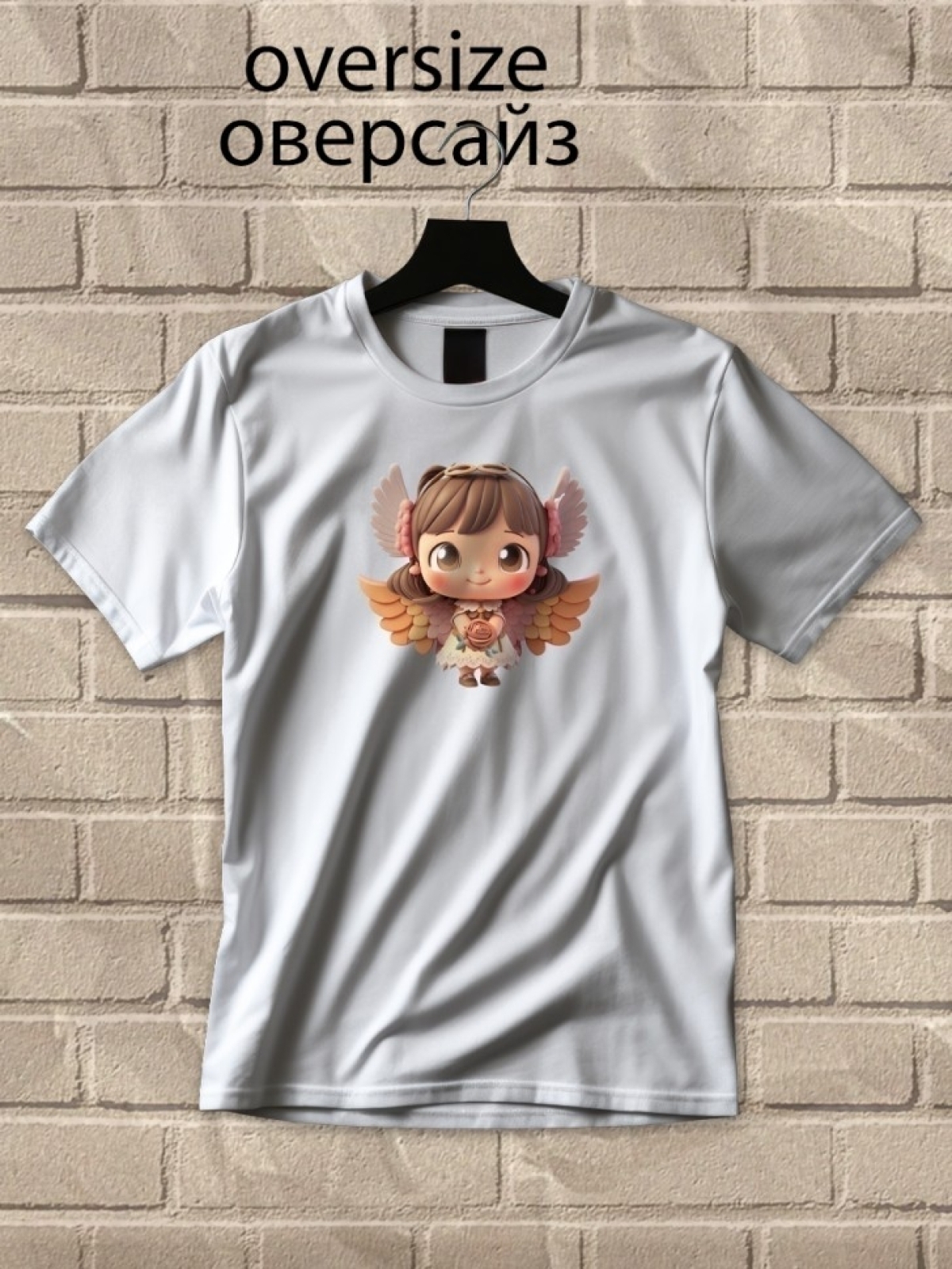 Футболка оверсайз принтом фея 4