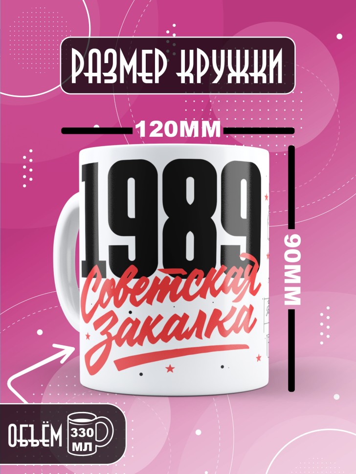 Кружка керамическая с принтом в подарок на день рождения