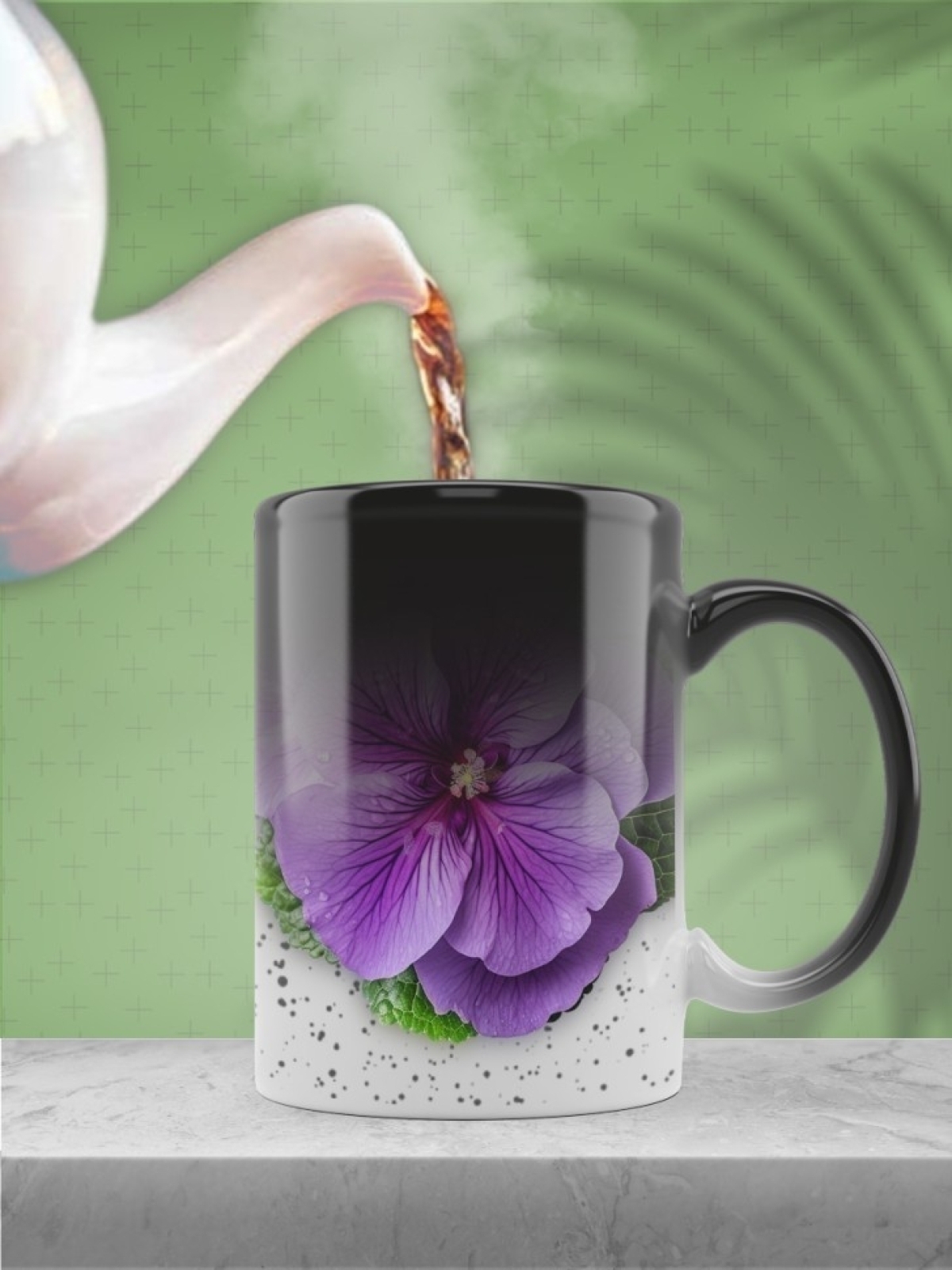 Кружка хамелеон керамическая большая в подарок