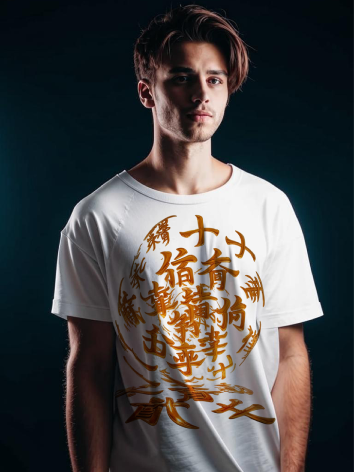 Футболка оверсайз унисекс "Узоры иероглифов"