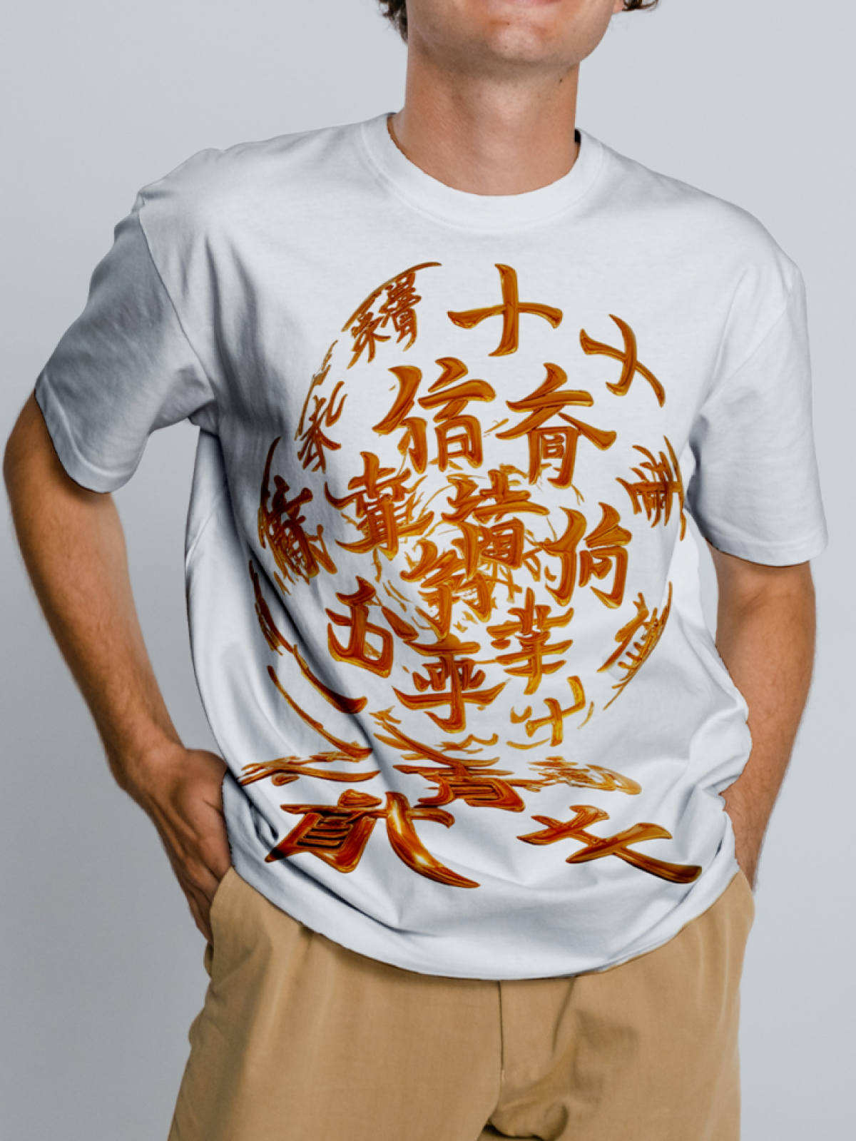 Футболка оверсайз унисекс "Узоры иероглифов"