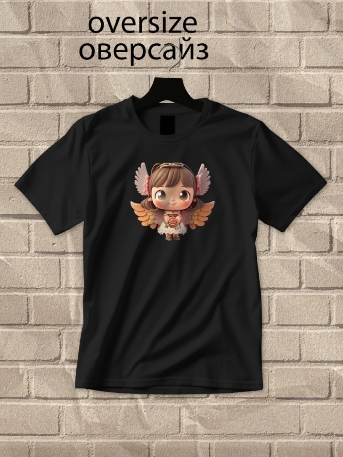 Футболка оверсайз принтом фея 4