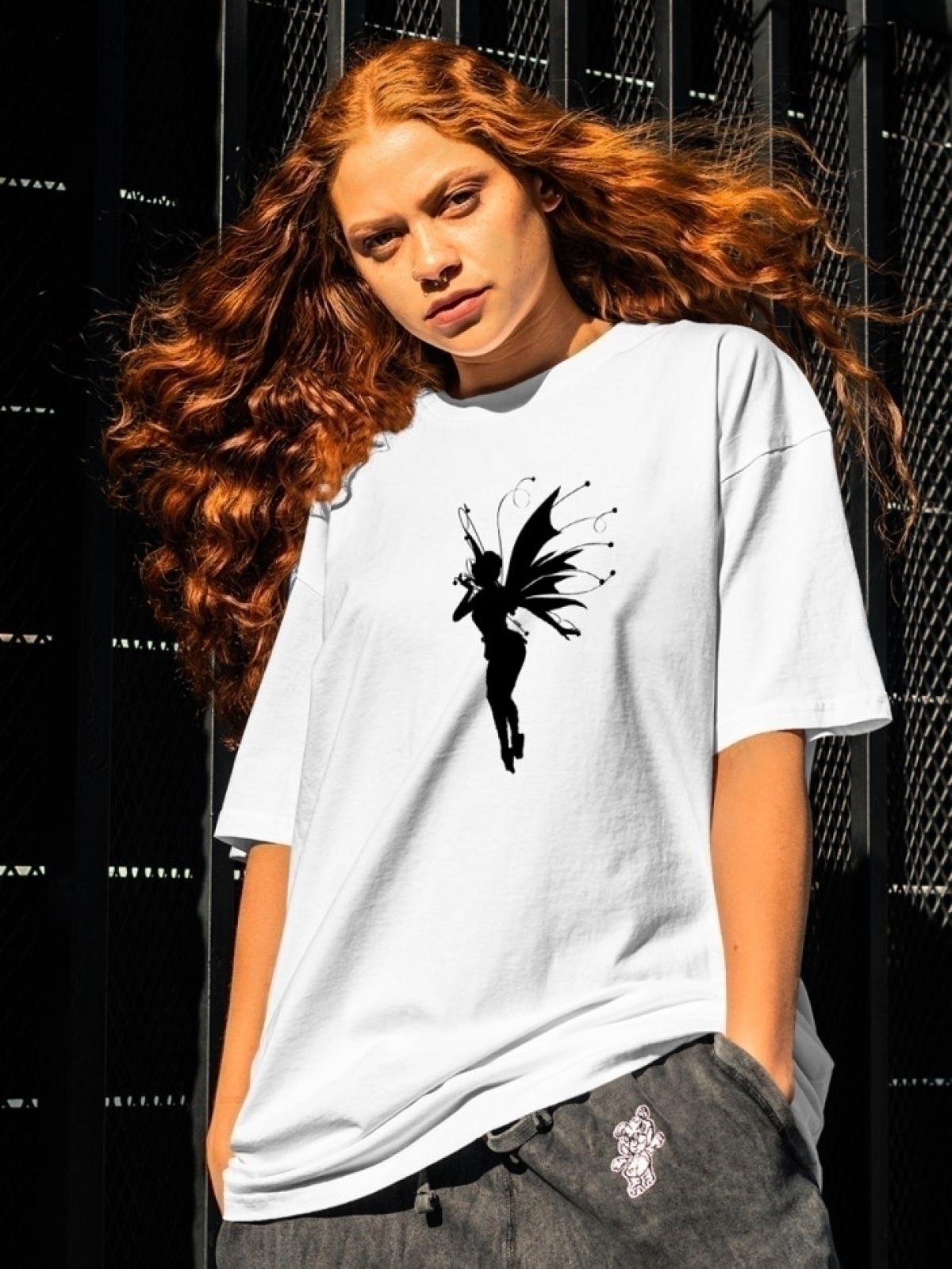 Футболка оверсайз принтом фея 5 Футболка оверсайз принтом фея 5