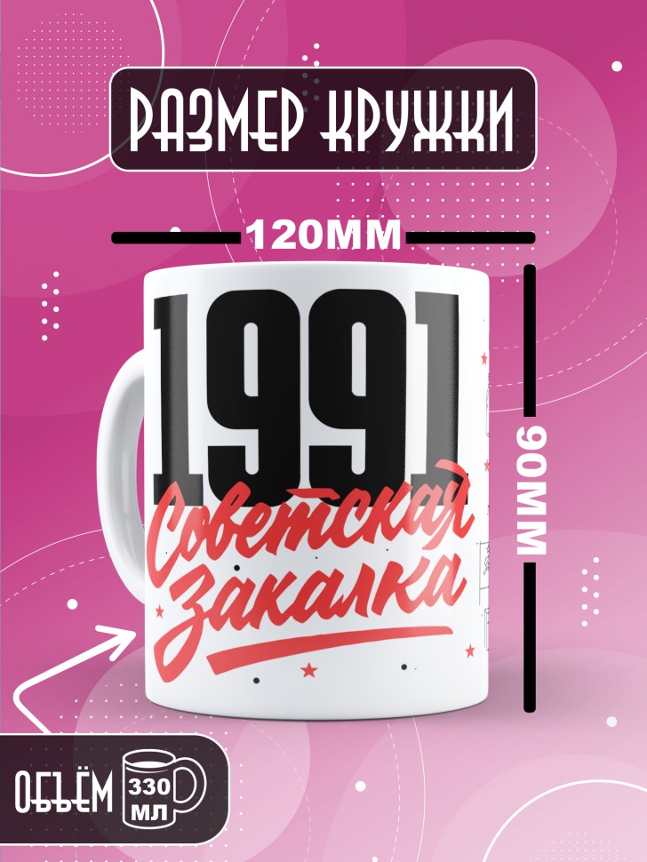 Кружка керамическая с принтом в подарок на день рождения 