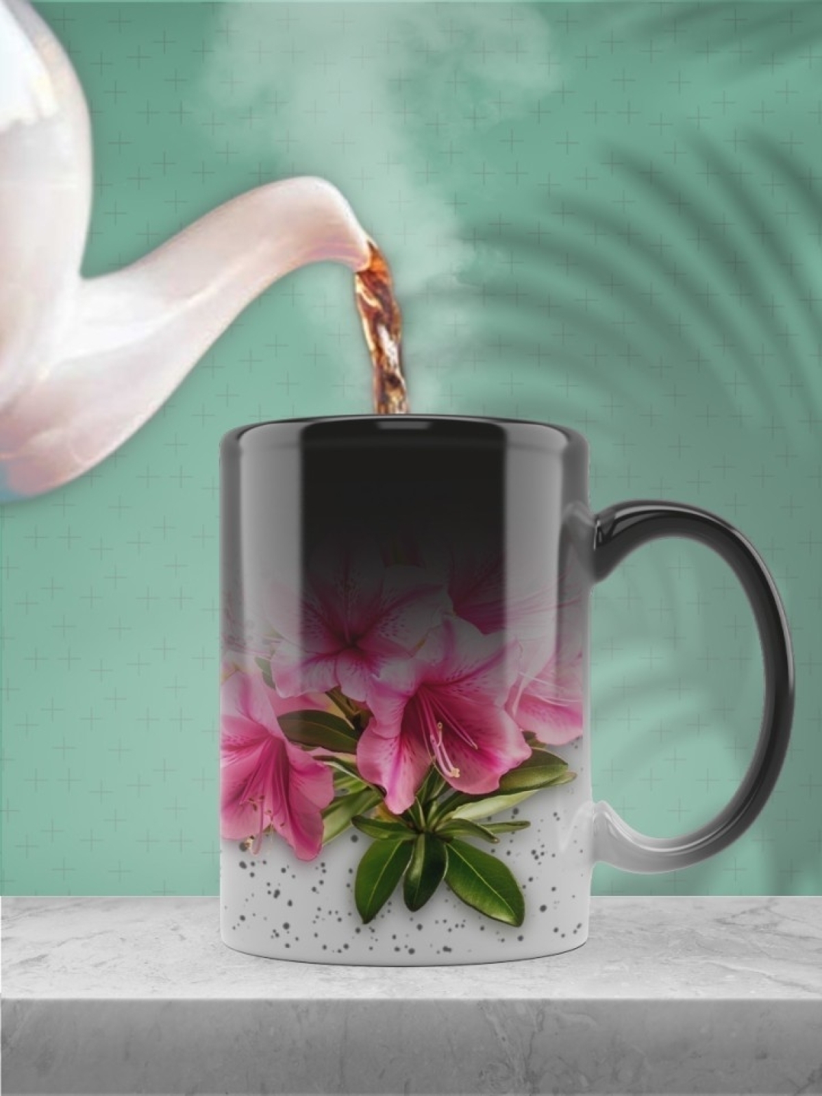 Кружка хамелеон керамическая большая в подарок