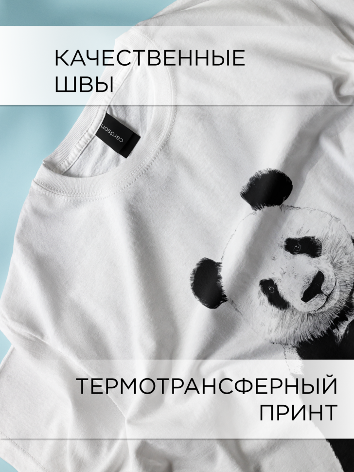 Футболка оверсайз универсальная с принтом Панда