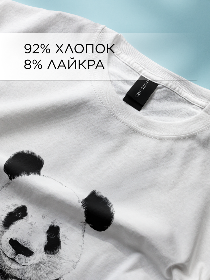 Футболка оверсайз универсальная с принтом Панда