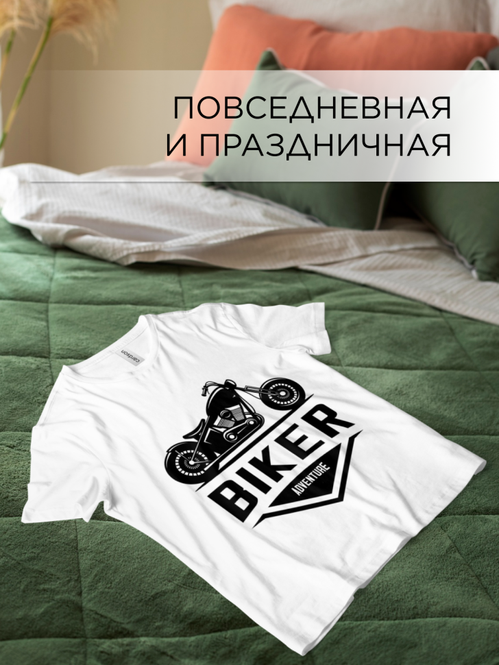 Футболка оверсайз с принтом Байк