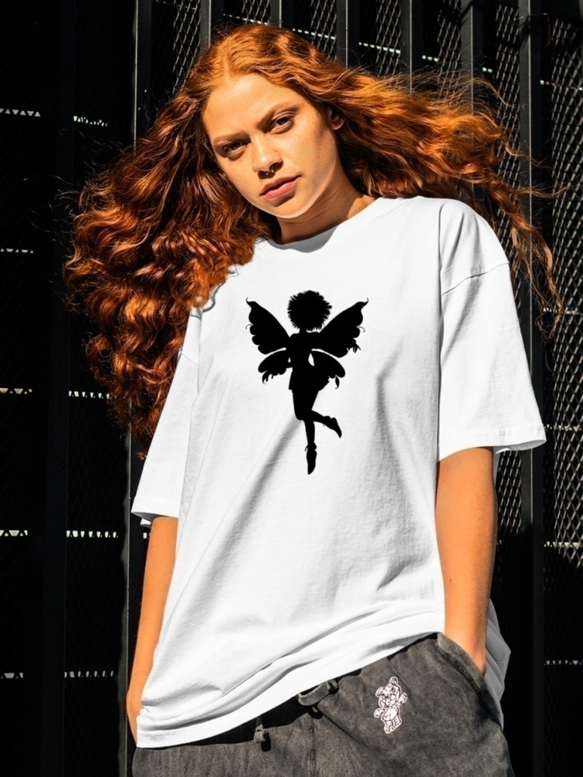 Футболка оверсайз принтом фея 6 Футболка оверсайз принтом фея 6