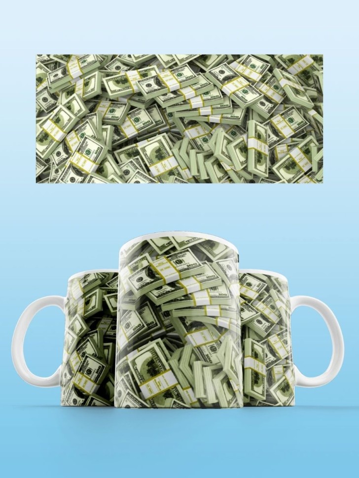 Кружка доллары Чашка для чая кофе с принтом баксы купюры