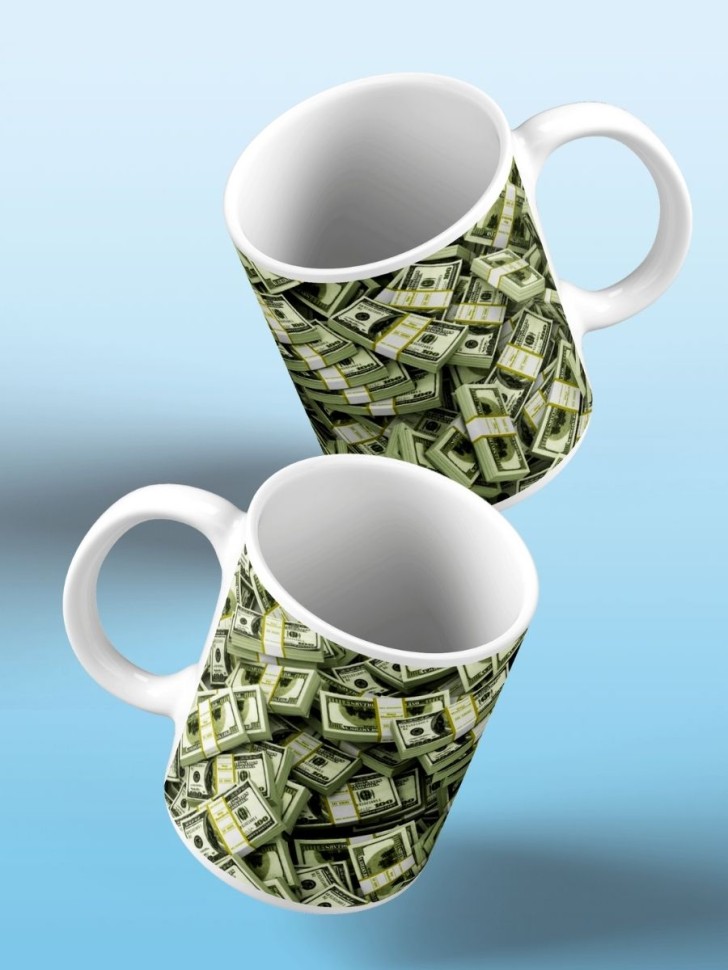 Кружка доллары Чашка для чая кофе с принтом баксы купюры