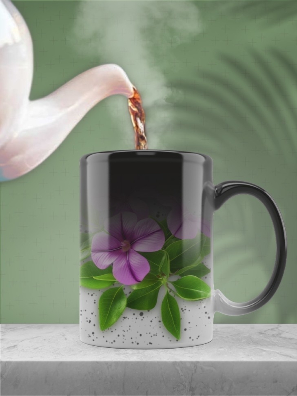 Кружка хамелеон керамическая большая в подарок