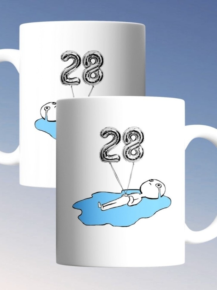 Кружка на день рождение 28 лет в подарок коллеге подруге