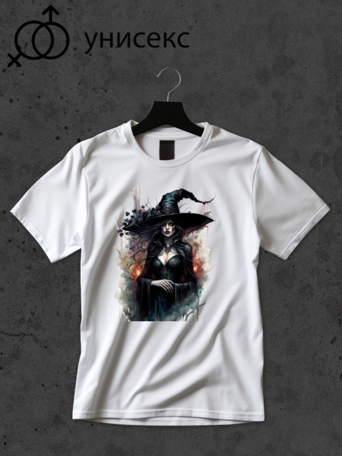 Футболка оверсайз принтом ведьма 1