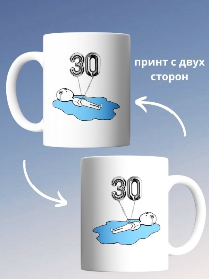 Кружка на день рождение 30 лет в подарок на юбилей