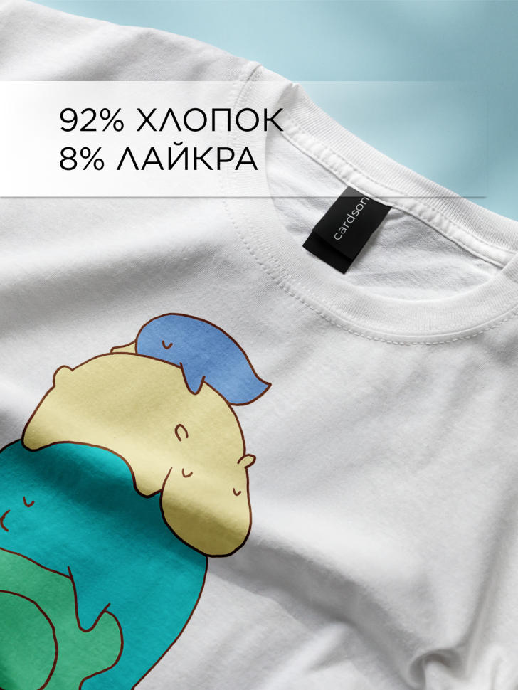 Футболка оверсайз универсальная с принтом Мороженое Футболка оверсайз универсальная с принтом Мороженое