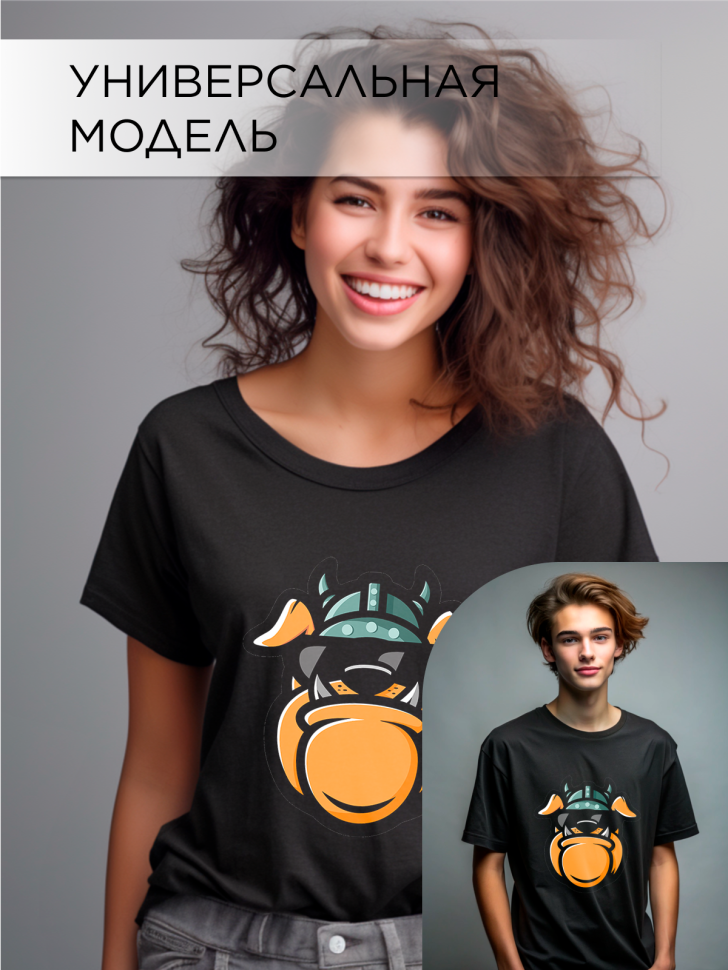 Футболка оверсайз с принтом Пес