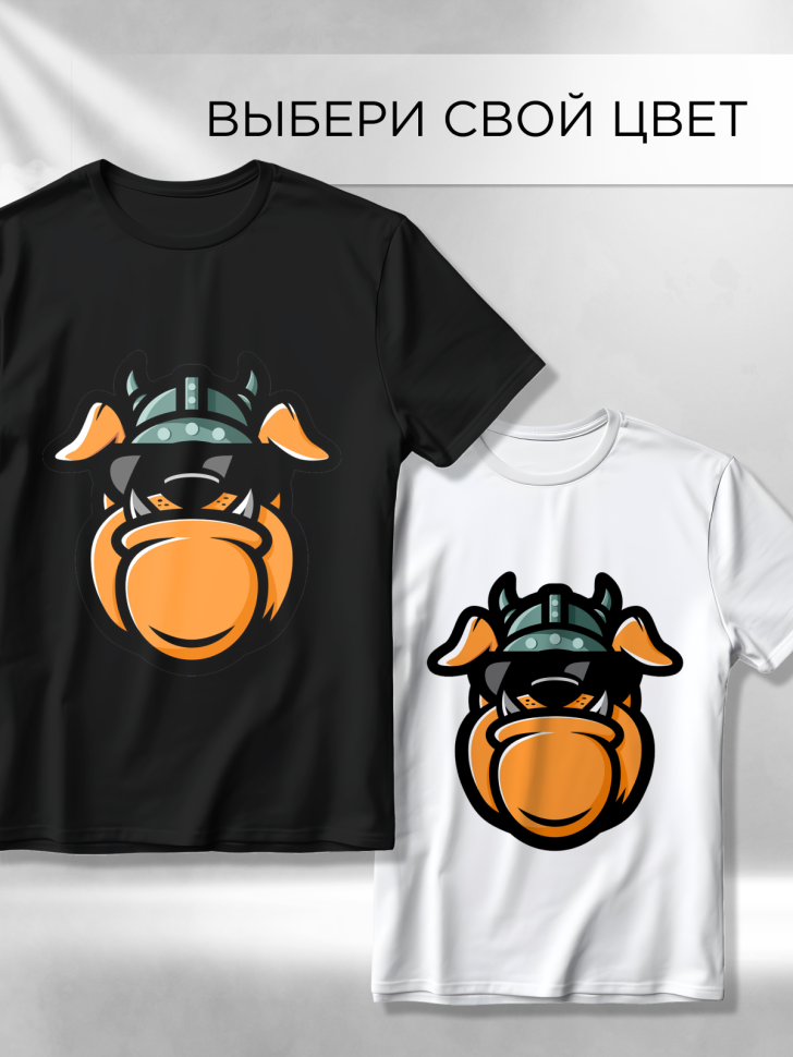 Футболка оверсайз с принтом Пес