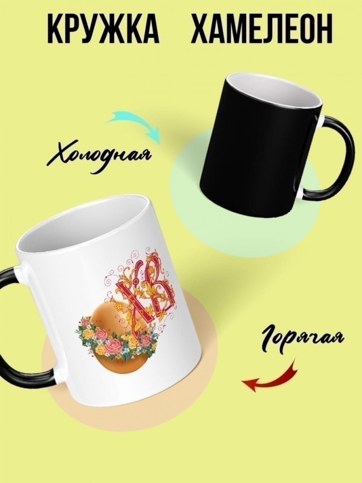 Кружка хамелеон подарок любимой маме с Днем Пасхи 
